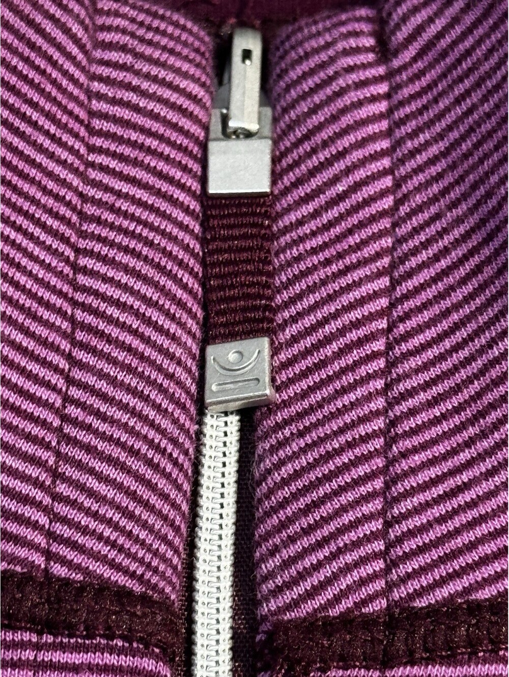 Danskin Women’s Full Zip Athletic Jacket Purple Striped Performance Top Medium
